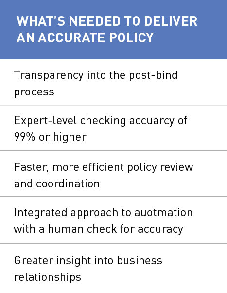 DELIVER POLICY ACCURACY